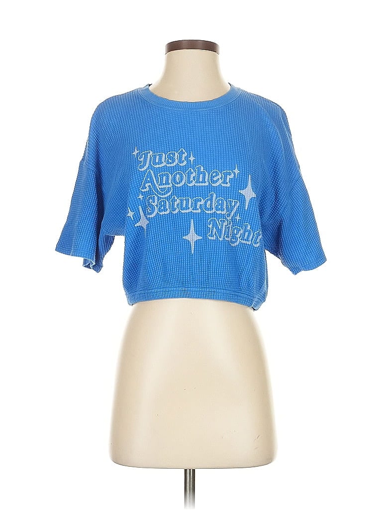 Pre-owned Offline By Aerie Short Sleeve T-shirt In Blue