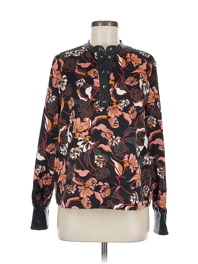 Pre-owned Marc New York Andrew Marc Long Sleeve Blouse In Black