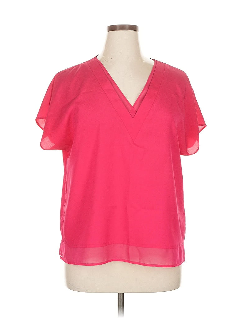 Pre-owned Dkny Short Sleeve T-shirt In Pink