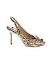 Forever 21 Animal Print Gold Tan Heels Size EU 39 - photo 1