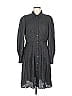DKNY 100% Polyester Gray Casual Dress Size 8 - photo 1