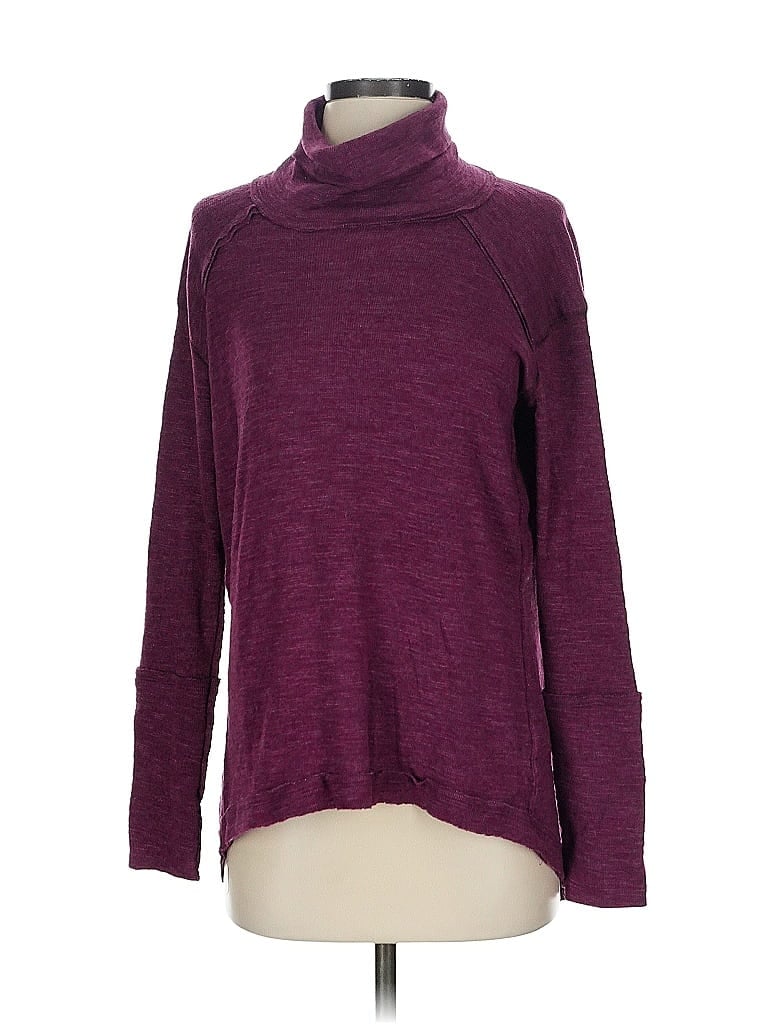 Pre-owned We The Free Long Sleeve Turtleneck In Burgundy