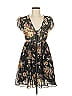 Millau 100% Polyester Floral Black Casual Dress Size XS - photo 1