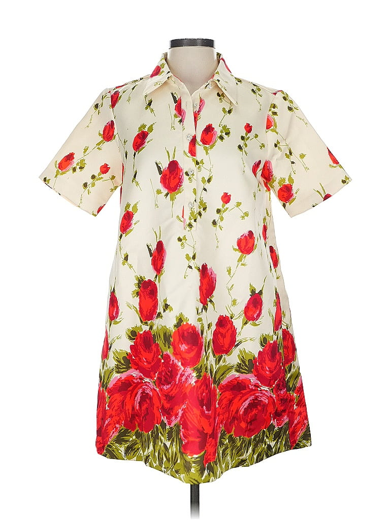 Pre-owned Flora Bea Nyc Casual Dress In White