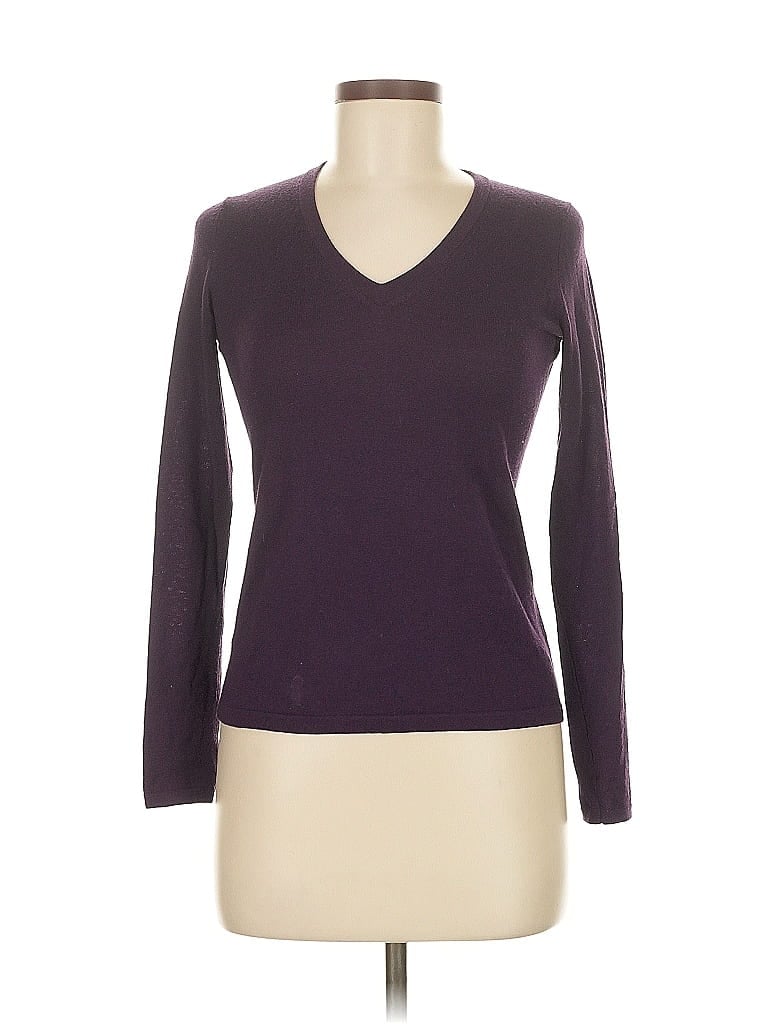 Pre-owned Henri Bendel Wool Pullover Sweater In Purple