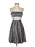 Jump 100% Polyester Stars Silver Cocktail Dress Size 1 - photo 1