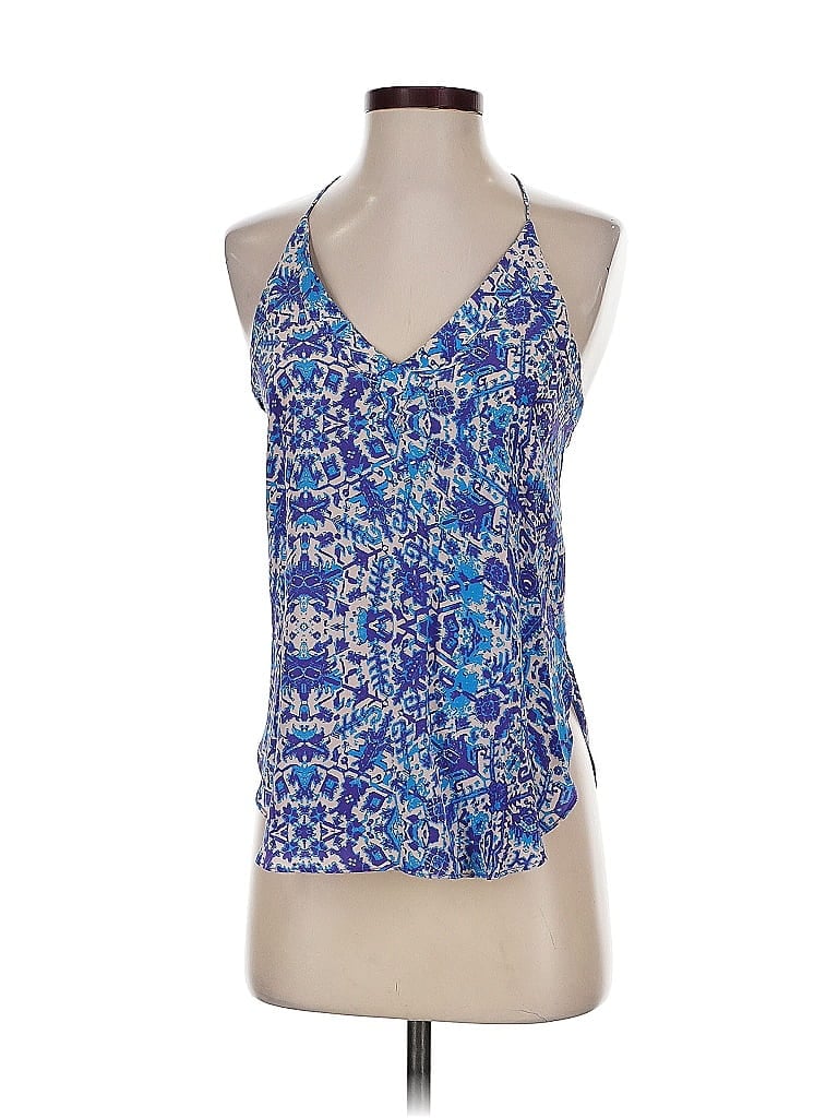 Pre-owned Rory Beca Sleeveless Top Blue Halter Neckline Tops