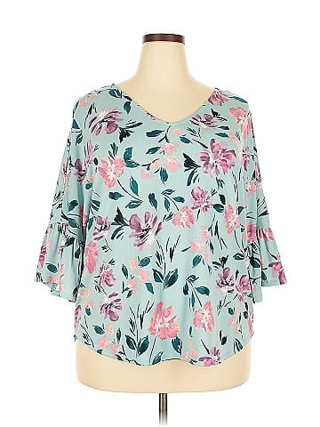 Roz & Ali 3/4 Sleeve Blouse (view 1)