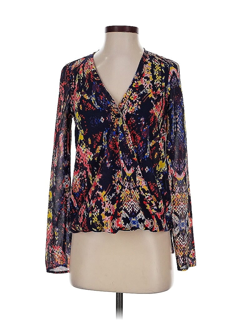 Pre-owned Cooper & Ella Long Sleeve Blouse In Blue