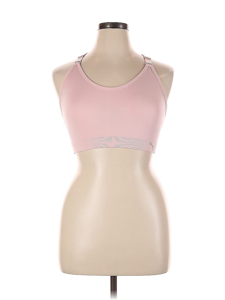 Pre-owned Puma Tank Top Pink Halter Neckline Tops