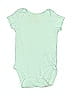 Precious Firsts 100% Cotton Solid Green Short Sleeve Onesie 3-6 MO / 6 MO - photo 1