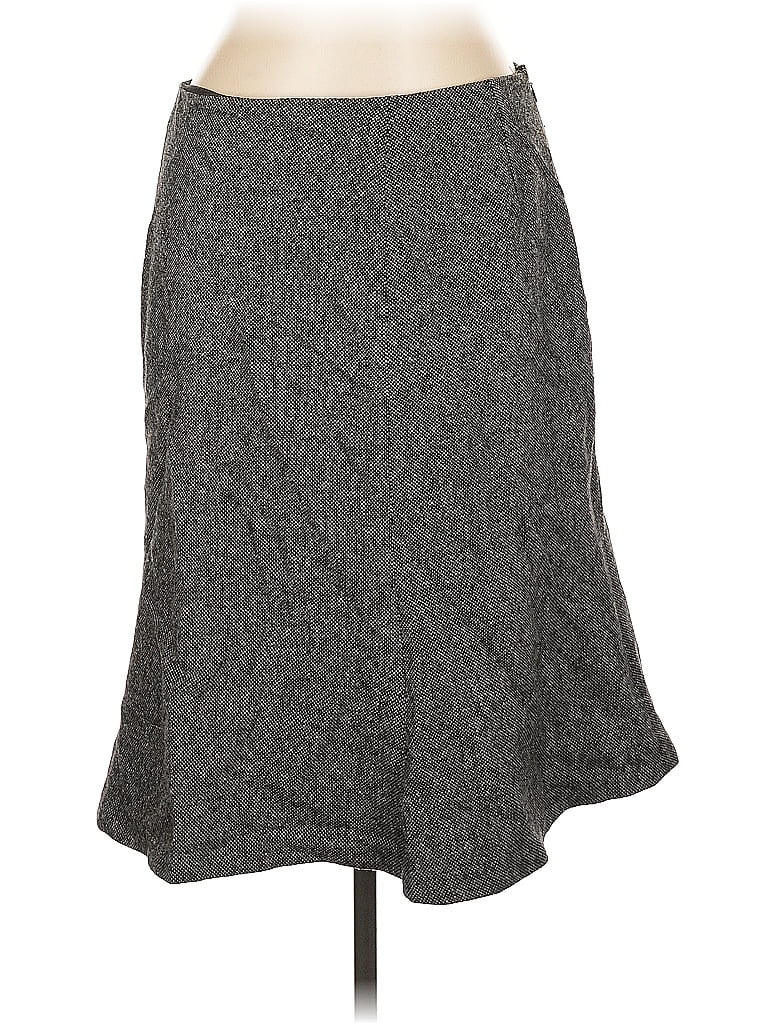 Pre-owned Ann Taylor Loft Wool Skirt In Gray