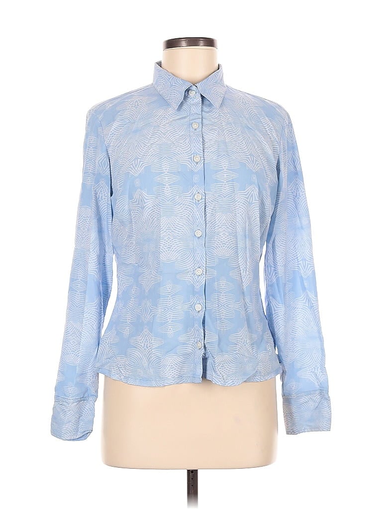 Pre-owned Mountain Hardwear Long Sleeve Button Down Shirt In Blue