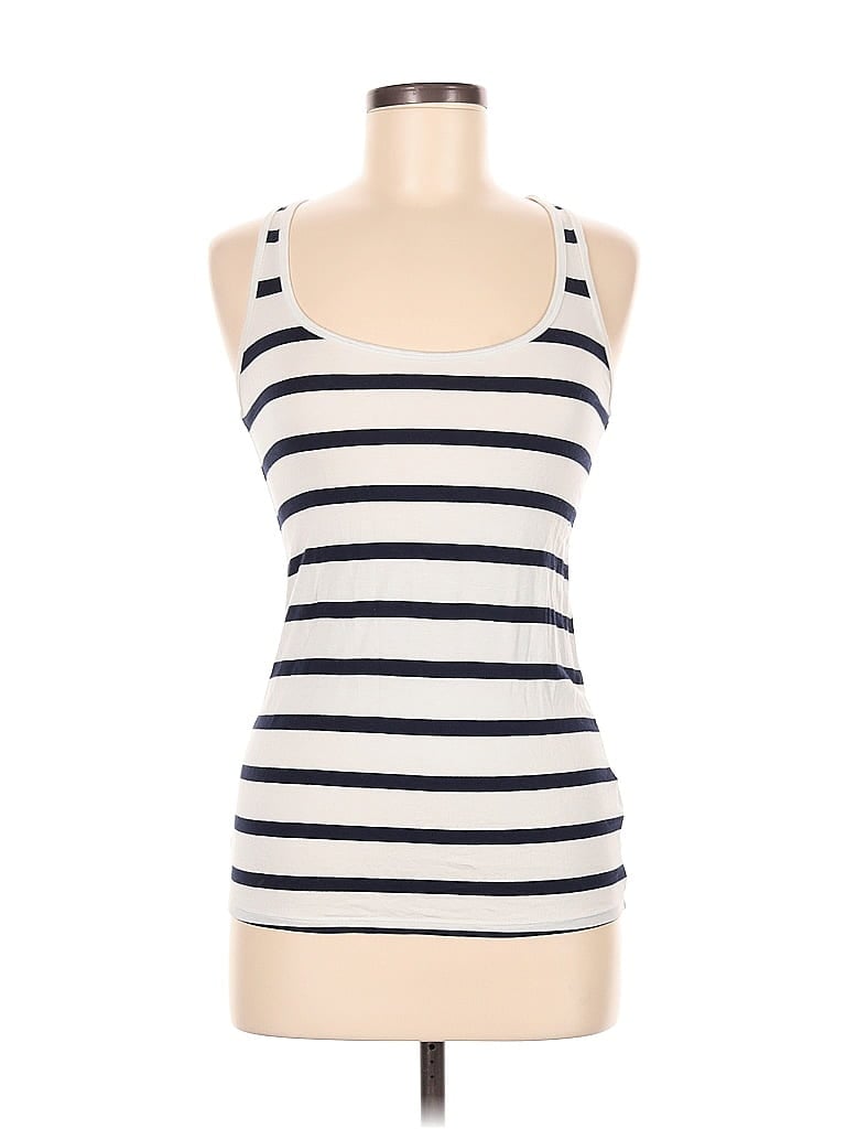 Pre-owned Feel The Piece Tank Top Ivory Halter Neckline Tops In White