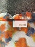 Ecru Animal Print Orange Long Sleeve Blouse Size S - photo 7