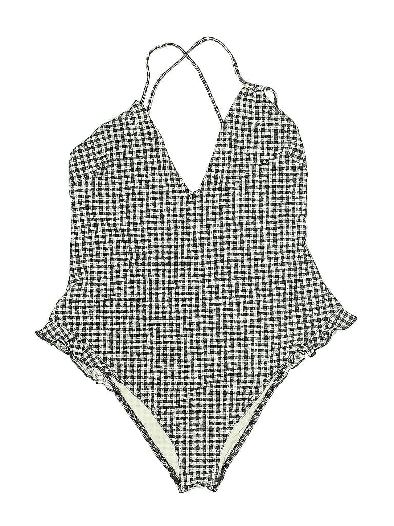 Pre-owned Asos Design One Piece Swimsuit In White