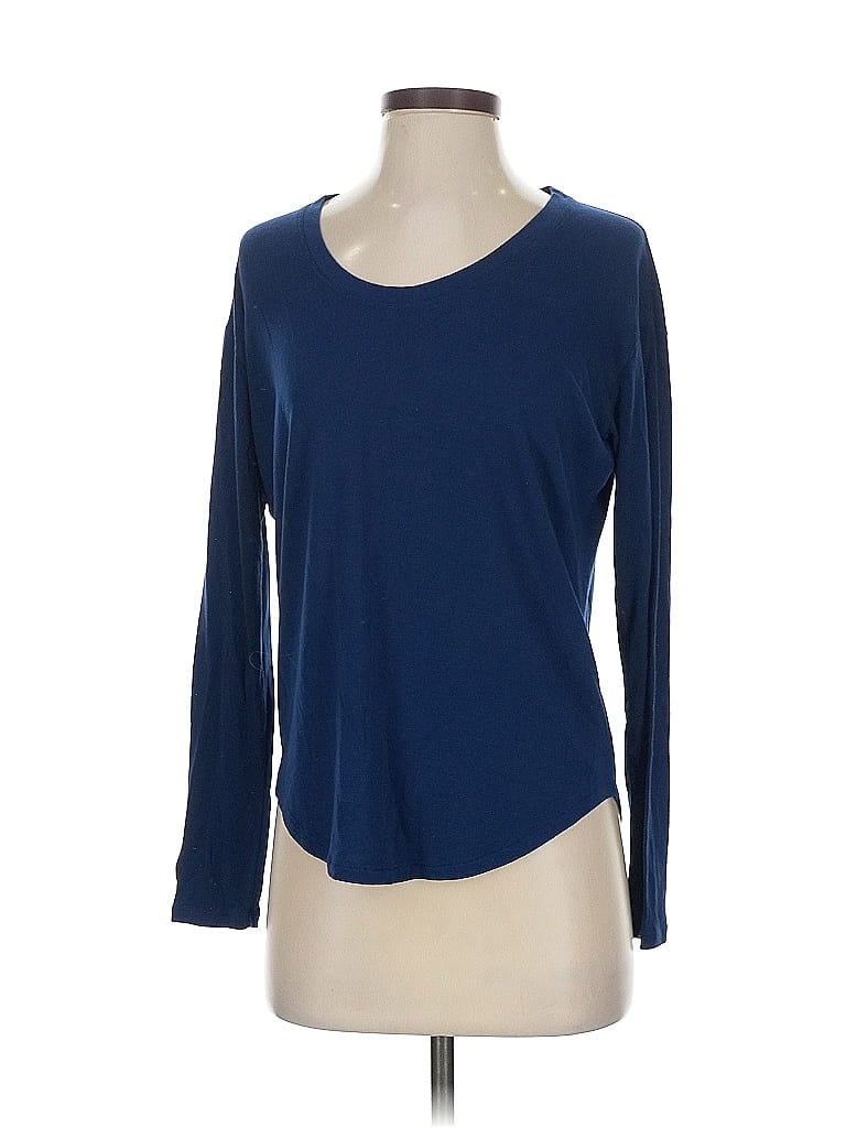 Pre-owned Athleta 3/4 Sleeve T-shirt In Blue