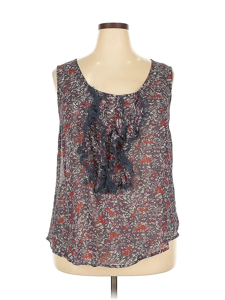 Pre-owned Assorted Brands Tank Top Blue Halter Neckline Tops