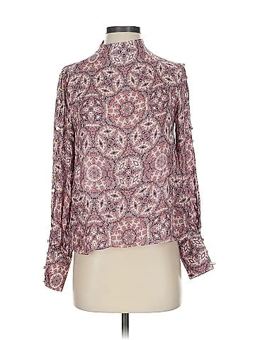Intermix Long Sleeve Silk Top (view 1)
