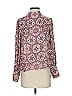 Intermix 100% Silk Pink Ivory Long Sleeve Silk Top Size P (petite) - photo 1