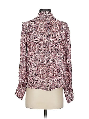 Intermix Long Sleeve Silk Top (view 2)