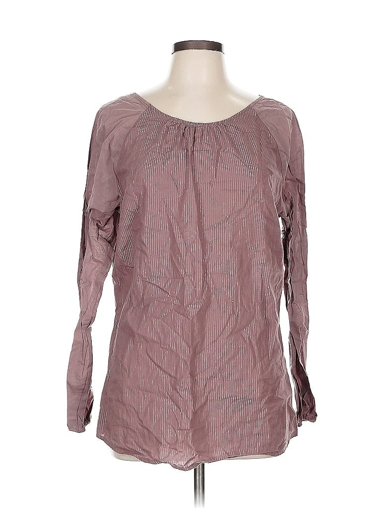 Pre-owned Gap Long Sleeve Blouse In Brown