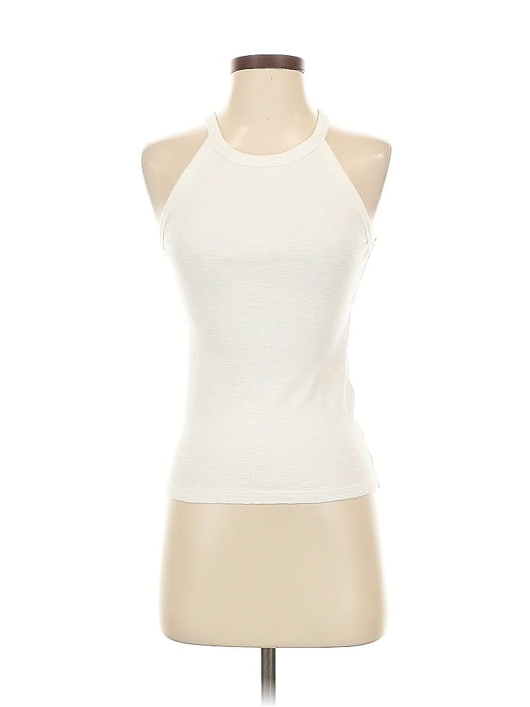 Pre-owned Madewell Tank Top Ivory Halter Neckline Tops In White