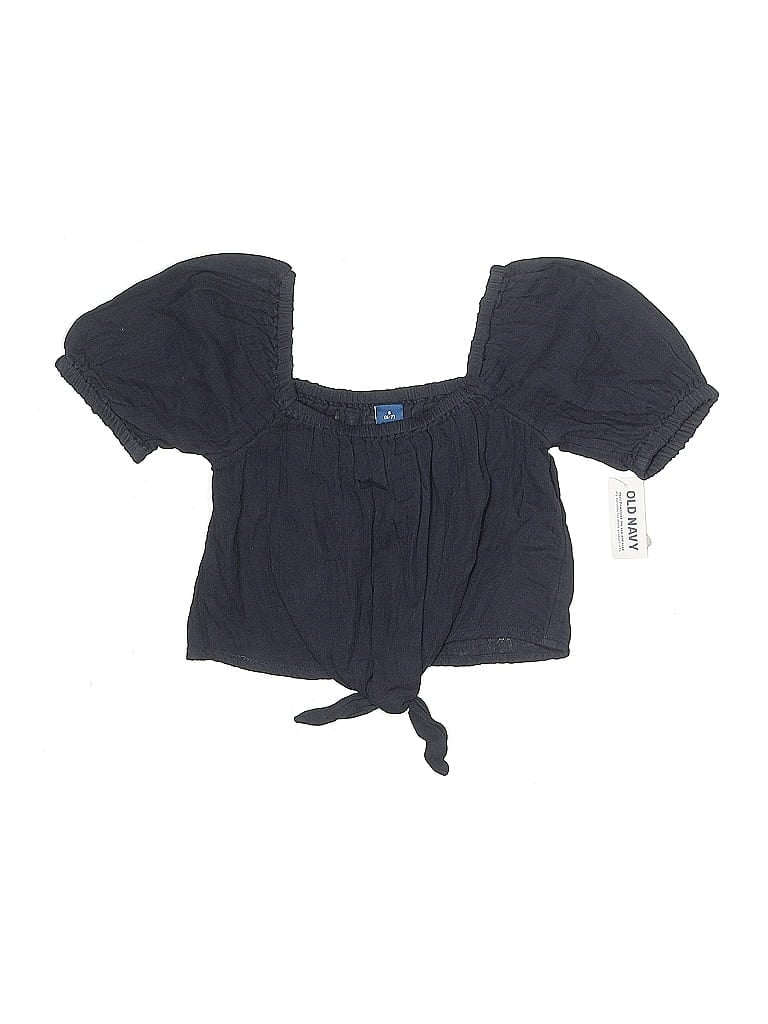 Old Navy Kids' Short Sleeve Top Blue Sweetheart Neckline Tops In Black