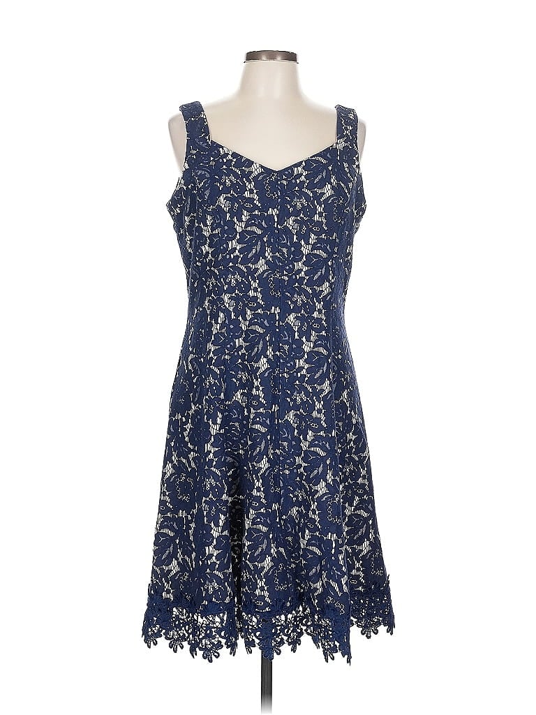 Pre-owned Roz & Ali Cocktail Dress In Blue