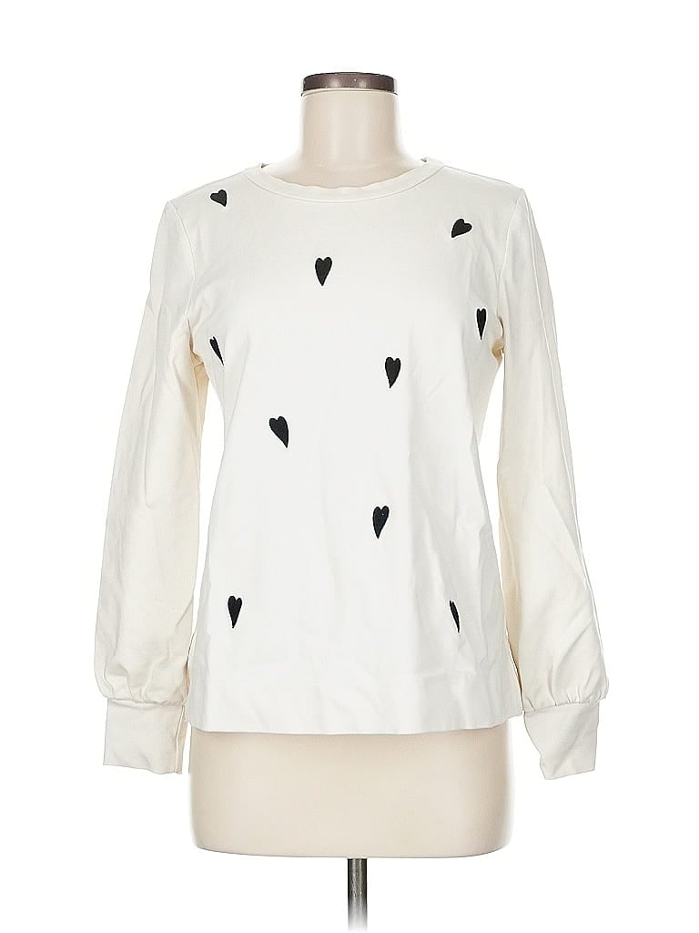 Pre-owned Ann Taylor Sweatshirt In White