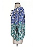 Vanessa Virginia 100% Polyester Blue 3/4 Sleeve Blouse Size 0 - photo 5