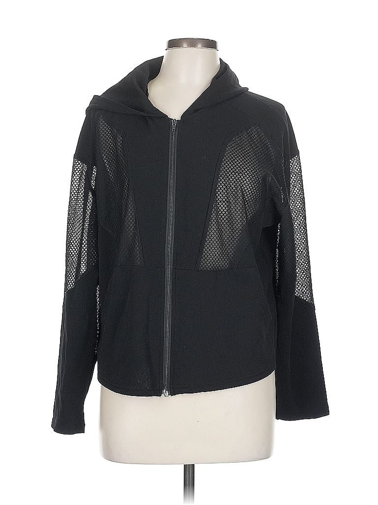 Pre-owned Unbranded Zip Up Hoodie In Black