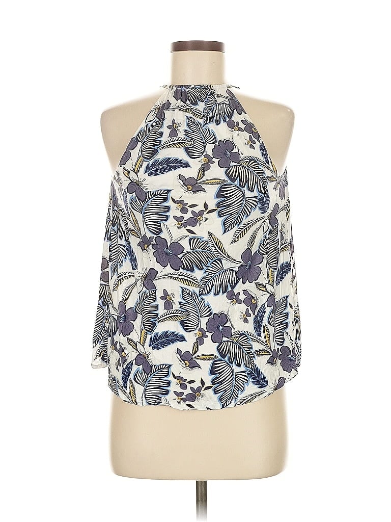 Pre-owned Ann Taylor Loft Sleeveless Blouse In White