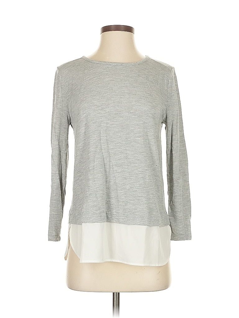 Pre-owned J.crew Mercantile 3/4 Sleeve T-shirt In Gray