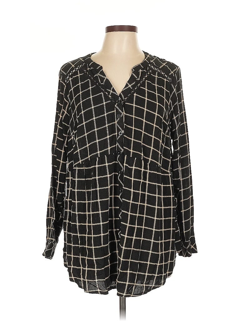 Pre-owned Torrid Long Sleeve Blouse In Black