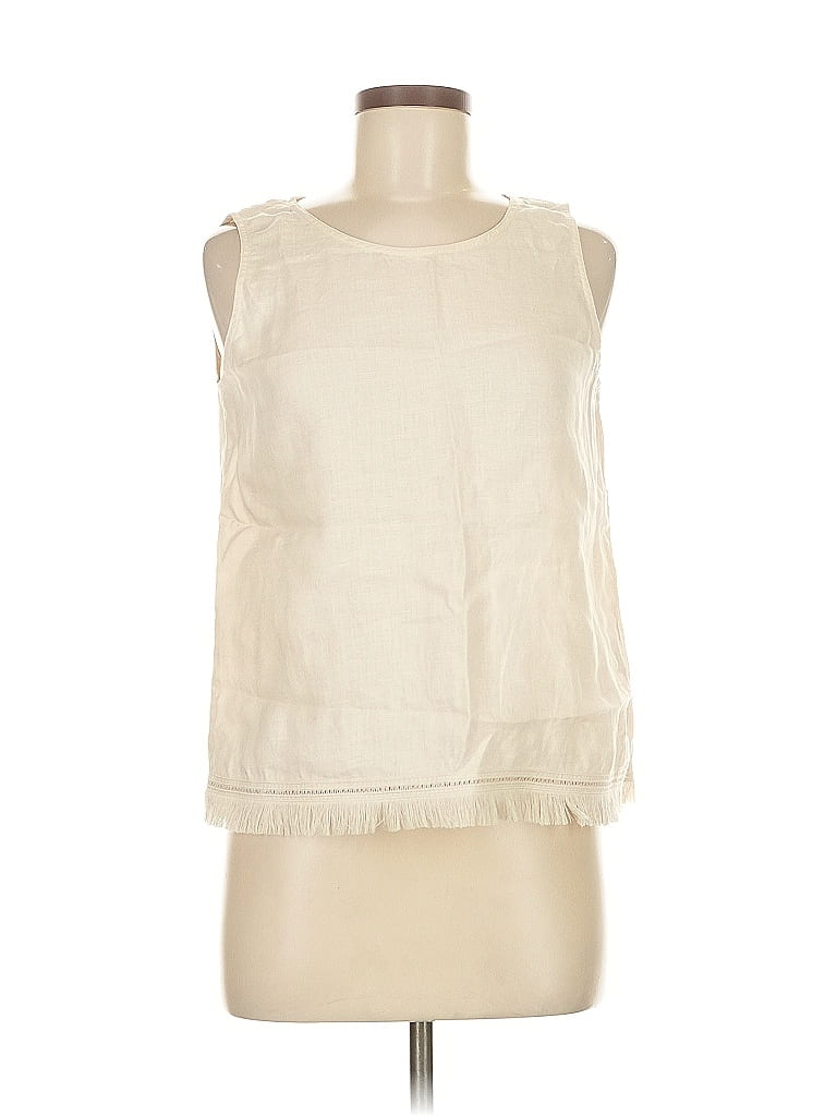 Pre-owned Elie Tahari Sleeveless Blouse In White