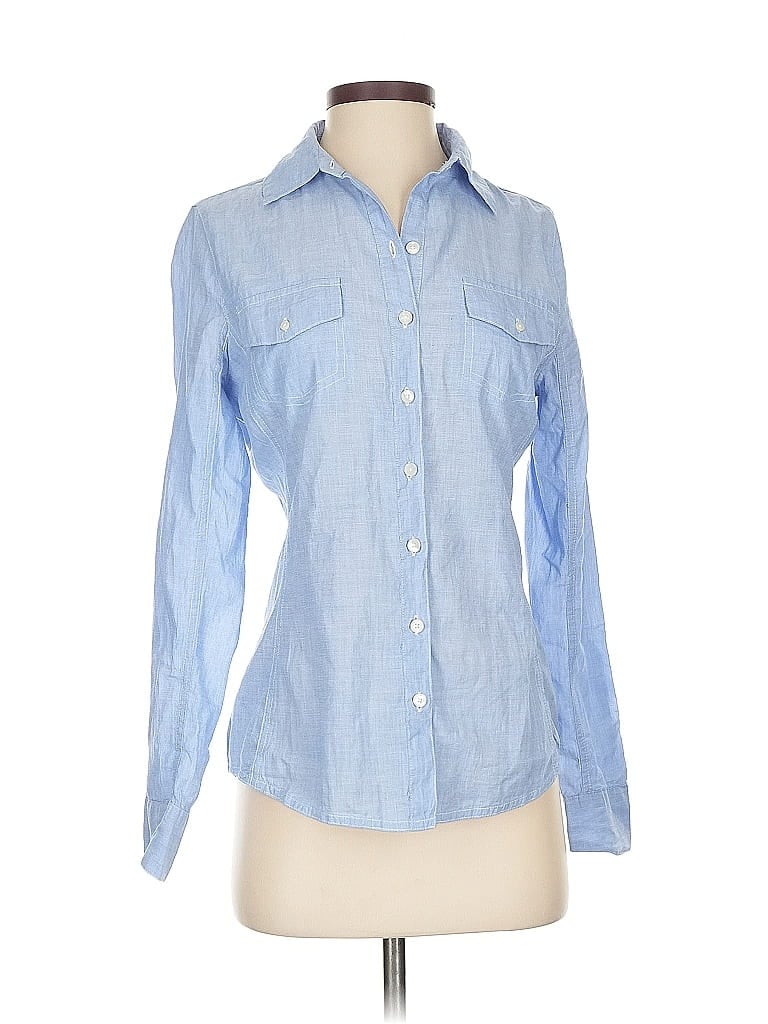 Pre-owned Converse One Star Long Sleeve Button Down Shirt In Blue