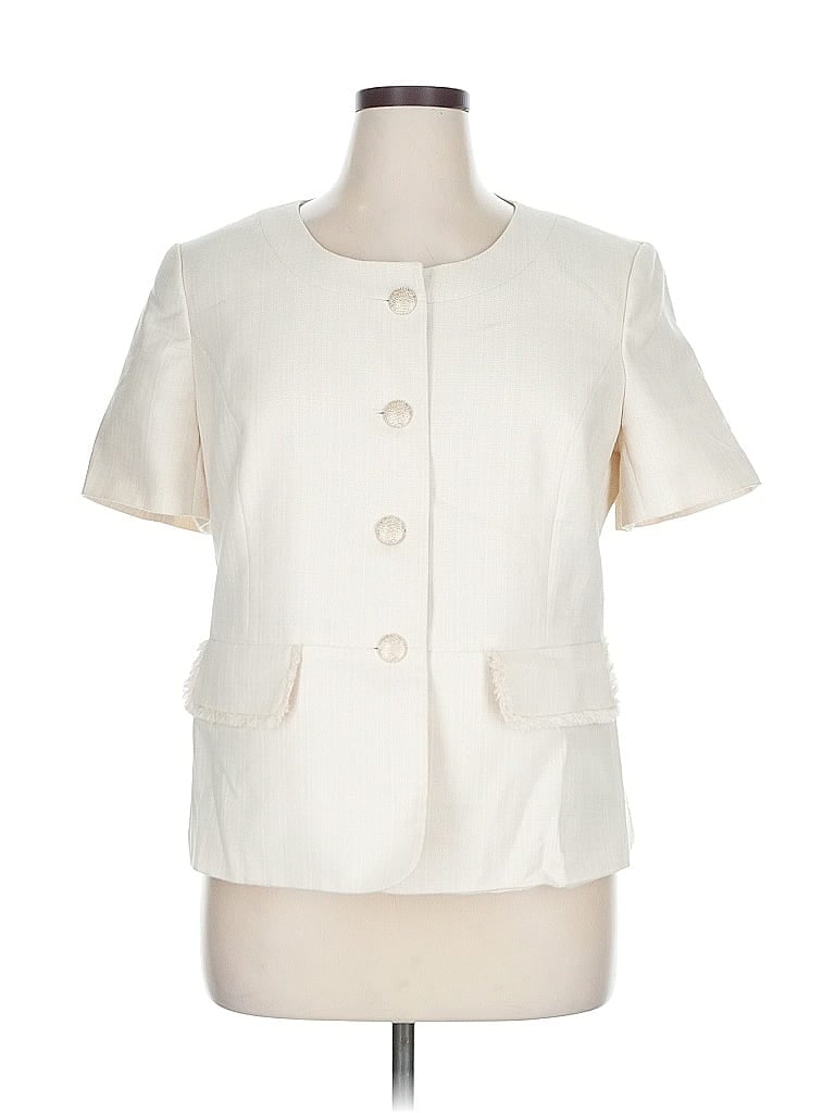 Click to view more detailed imagery on our partner's website Pre-owned Kasper Blazer Jacket In White