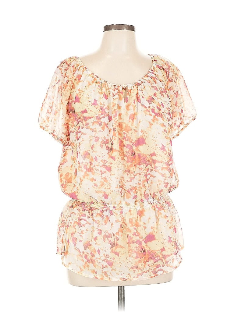 CALVIN KLEIN Pre-owned Short Sleeve Blouse In Orange