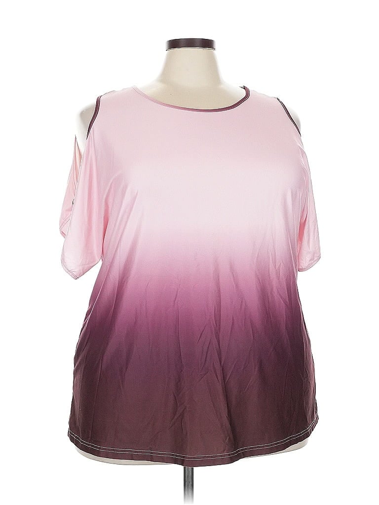 Pre-owned Shein Curve 3/4 Sleeve Blouse In Pink