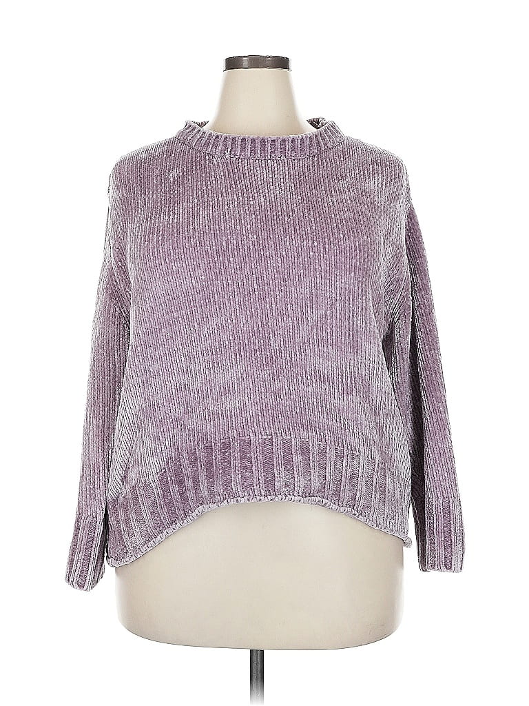 Pre-owned Max Studio Pullover Sweater In Purple