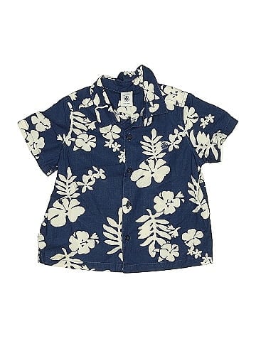 Petit Bateau Short Sleeve Button-Down Shirt (view 1)