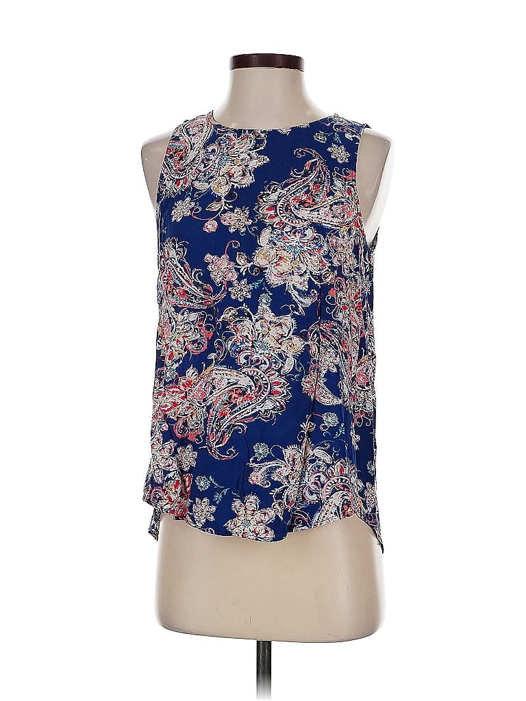 Pre-owned Daniel Rainn Sleeveless Blouse In Blue