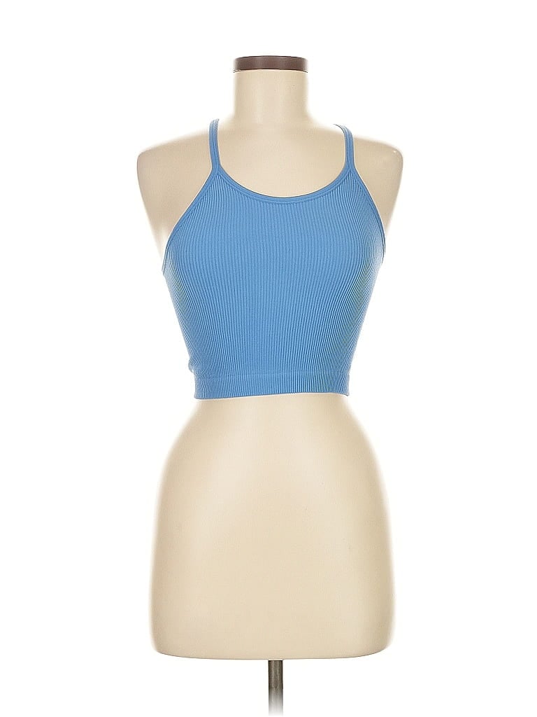 Click to view more detailed imagery on our partner's website Pre-owned Ododos Tank Top Blue Halter Neckline Tops