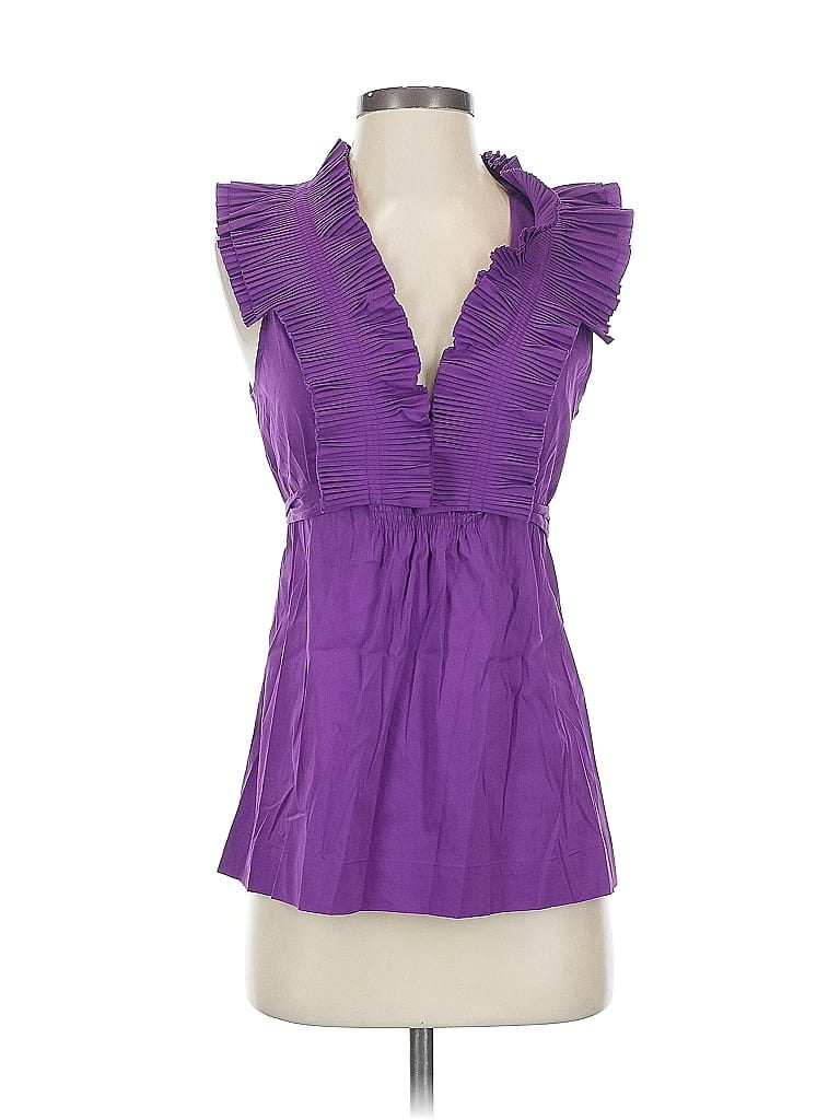 Pre-owned Bcbgmaxazria Sleeveless Blouse In Purple