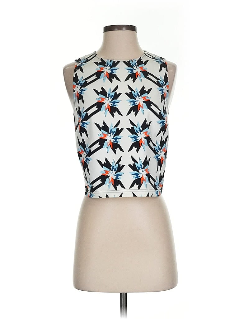 Pre-owned Tanya Taylor Tank Top Blue Halter Neckline Tops