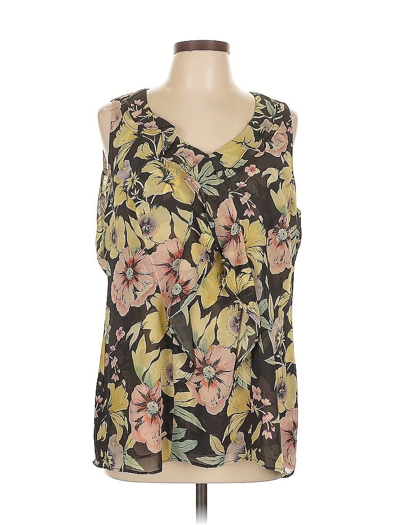 Pre-owned Cabi Sleeveless Blouse In Brown