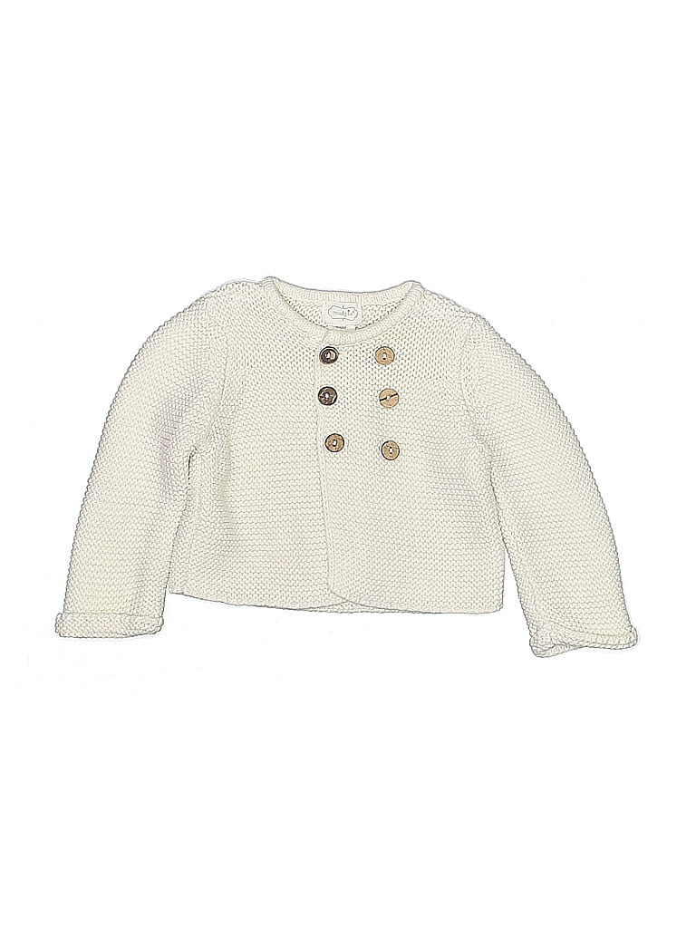 Pre-owned Mud Pie Kids' Cardigan Sweater In White