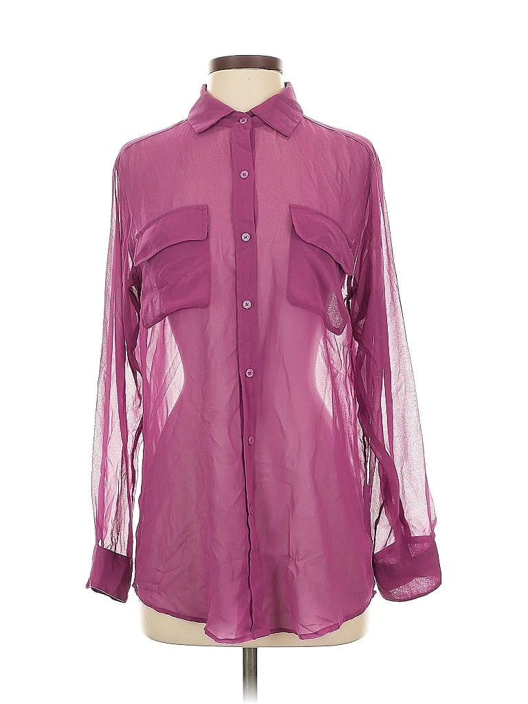 CABI Pre-owned Long Sleeve Blouse In Purple