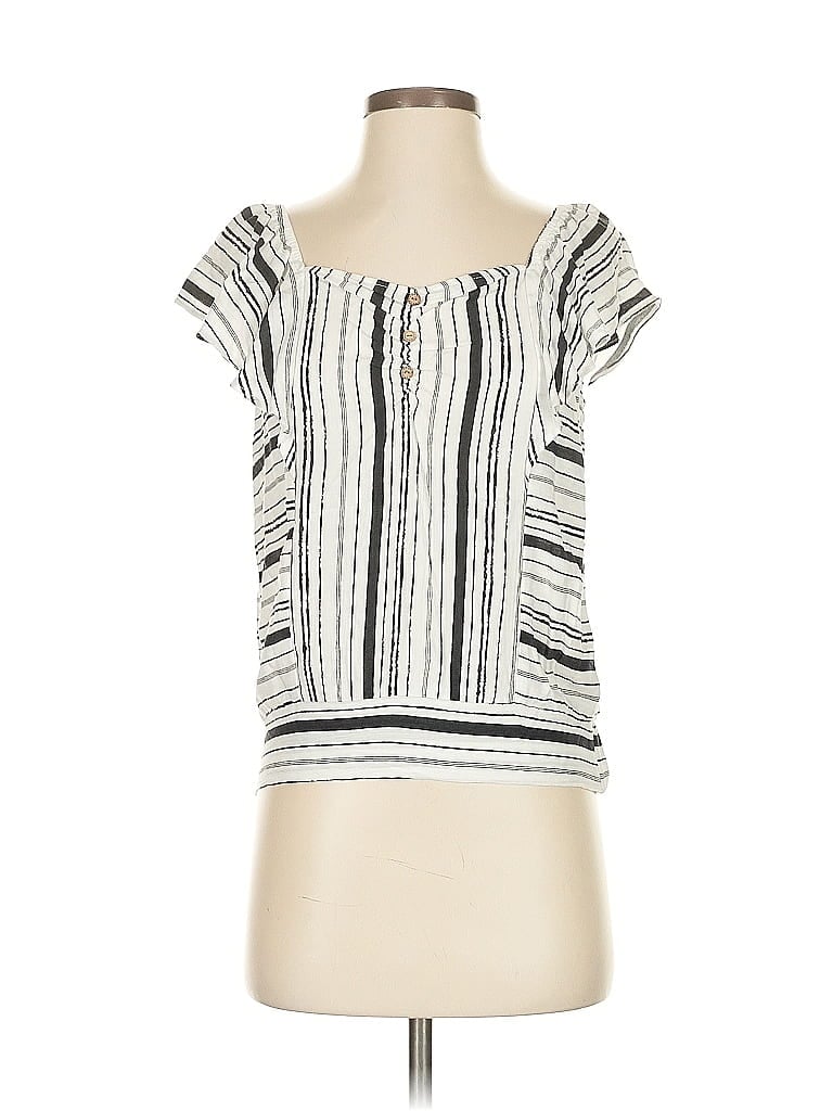 Bcx Short Sleeve Blouse In White